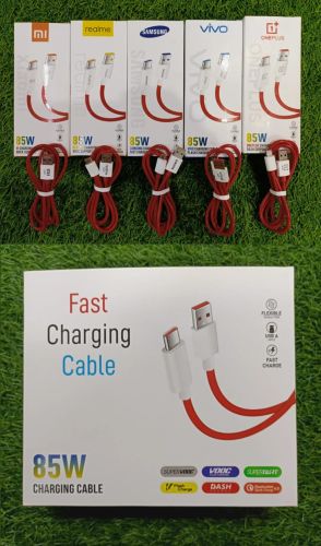 Silicon Rubber 85W Fast Charging Box Packing Cable, Length : 90Cm