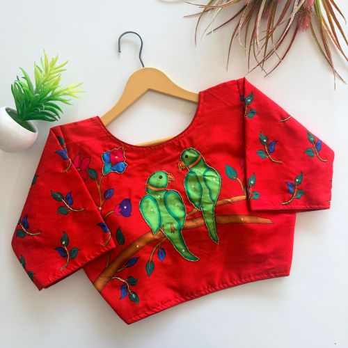 Printed Silk Fancy Readymade Blouse, Brand Name : Saurya Life Style