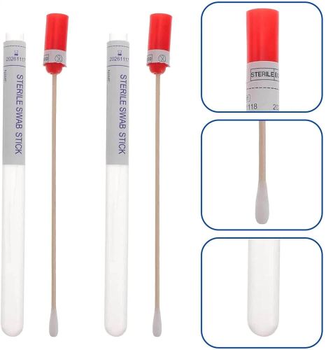 Sterile Wooden Swab Sticks with Tube, Packaging Type : Plastic Packet