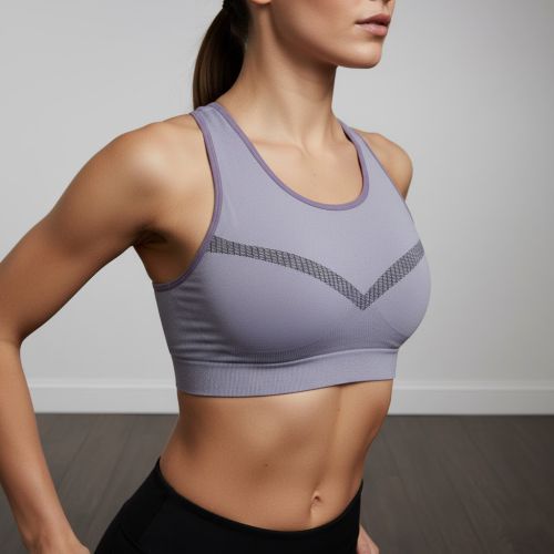 Plain Cotton Branded Sports Bra