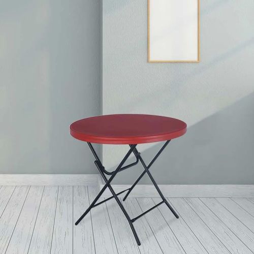 Polished Metal & Plastic Plain Supreme Bistro Table, Shape : Round