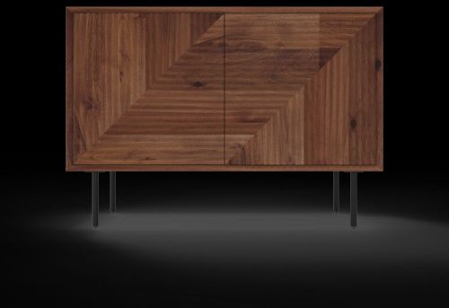 Wood Dark Brown 2 Door Sideboard for Storage Item