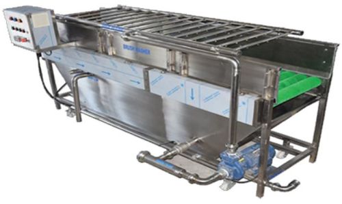Stainless Steel Brush Vegetable Washer Machine, Color : Silver