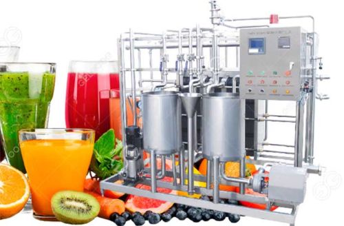 Polished Stainless Steel Fruit Juice & Beverage Line Machine
