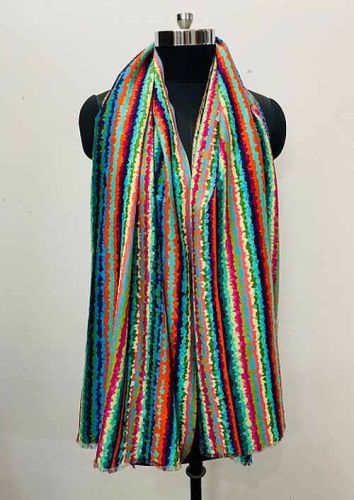 Cotton Silk Digital Printed Abstract Scarves, Color : Multicolor