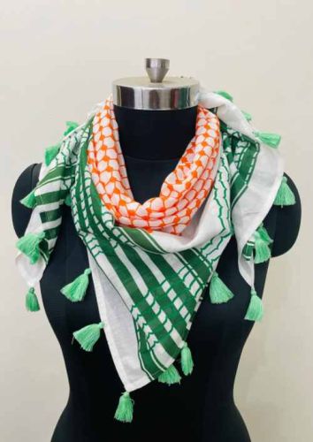 Cotton Silk Square Trendy Casual Scarf, Color : Multicolor