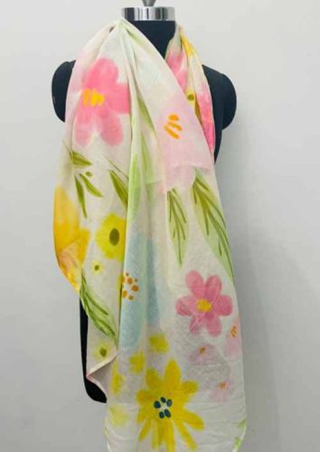 Cotton Square Floral Print Scarf, Color : Multicolor