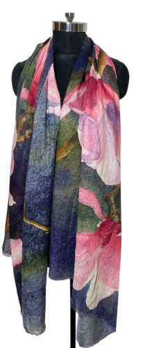 Shinori Cotton Digital Printed Scarves, Color : Multicolor