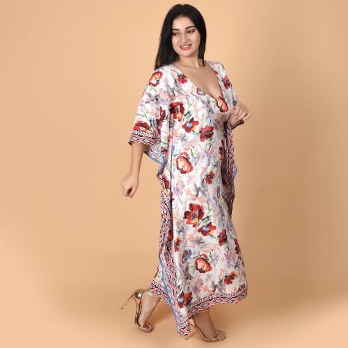 Modal Satin Free Size Ladies Kaftan Daily Wear