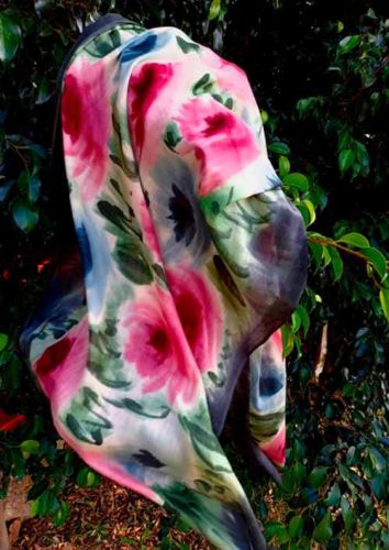 Scarf Wool Cashmere Hand Printed Tribal Scarve, Color : Multicolor