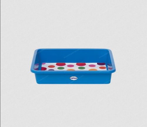 Plastic Blue Self Organizer Basket, Shape : Rectangular