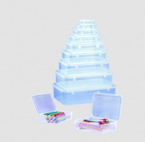 Food-Grade Plain Rectangle Transparent Plastic Lock Box Set
