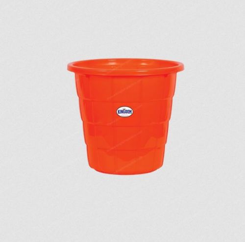 Round Orange Plastic Dustbin, Capacity : 8 Liters