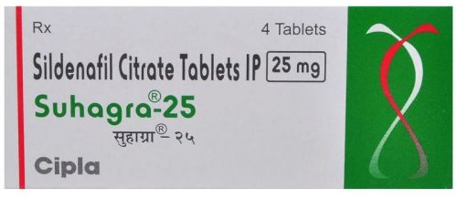 Suhagra 25mg Tablets, Packaging Type : Blister