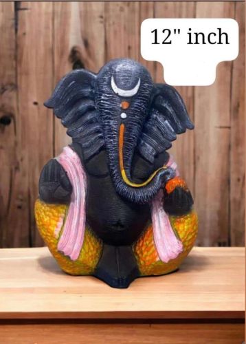 Polyresin 12 Inch Antique Ganesh Statue, Packaging Type : Box