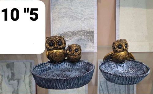 Resin Decorative Owl Statue, Color : Brown, Packaging Type : Box