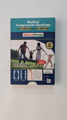 Plain Cotton Varicopress Medical Compression Stocking, Color : Skin