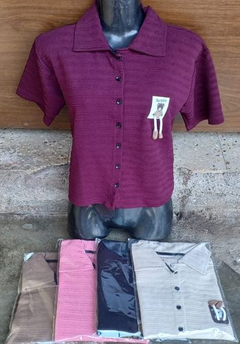 Ladies Half Sleeves Shirt, Color : Multicolor