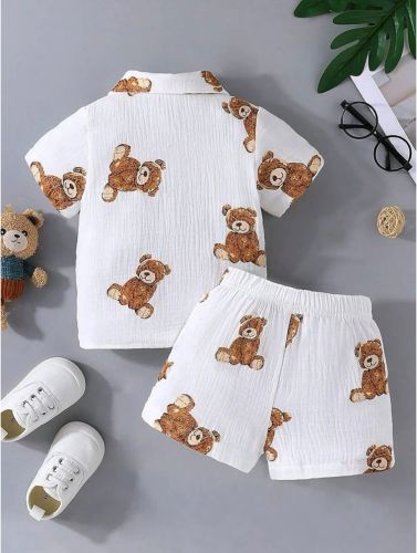 Baby Boy Printed Shirt & Shorts Set