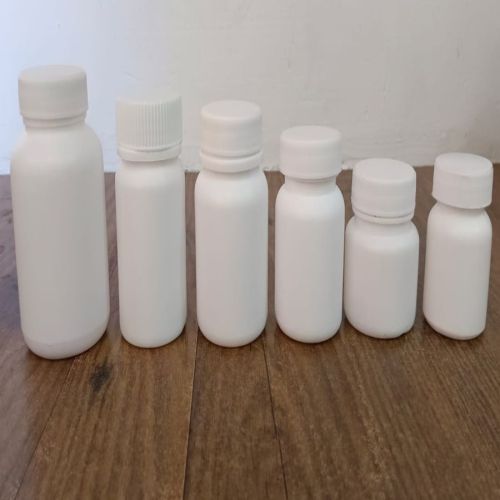 Plastic Round Tablet Containers, Color : White