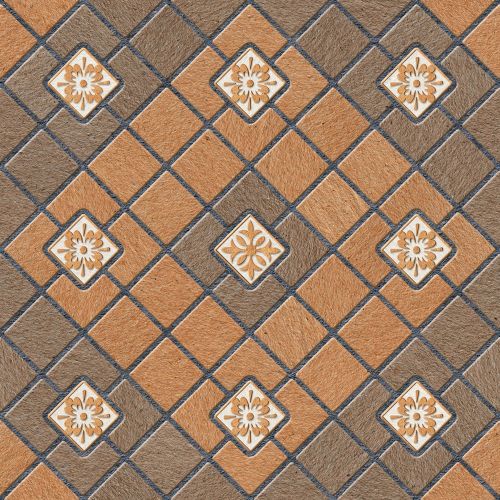 300x300mm Brown Floral Geometric Ceramic Tile