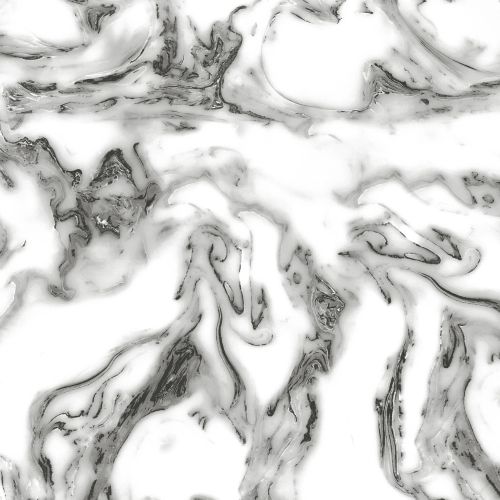 400×400mm Bianco Nero High Contrast Fluid Marble Tile