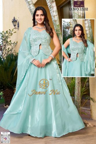 Embroidered Work Velvet Lehanga Choli Set