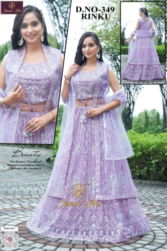 Lightweight Gorgette Net Designer Embroidery Lehenga for Partywear