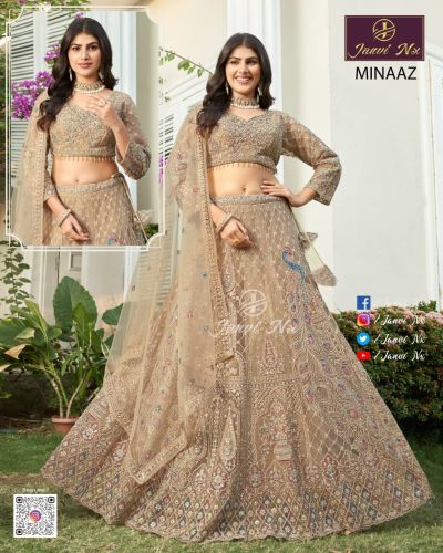 Luxury Soft Gorgette Net Heavy Work Lehenga