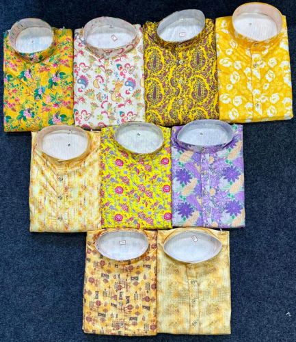 Mens Cross Printed Kurta, Brand Name : Henishka