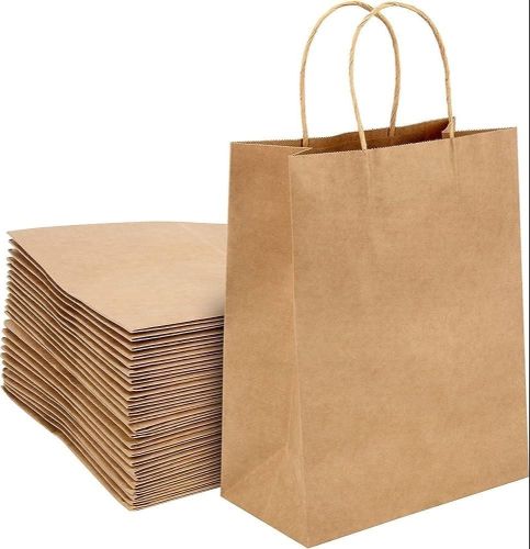 Plain Paper Carry Bag, Color : Brown, Technics : Machine Made