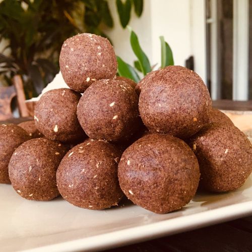 Pure Ghee Ragi Ladoo, Color : Brown, Packaging Type : Sealed Pouch