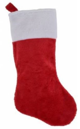 Plain Cotton Christmas Stockings, Color : Red White for Decoration Use