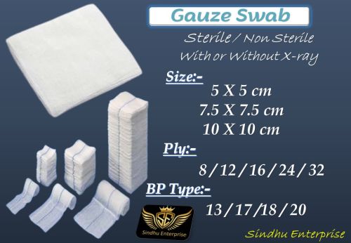 Gauze Swab, Color : Grey, White, Certification : Ce Certified