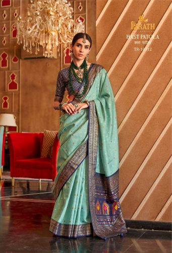 Mercerizer Sigma Silk Printed Unstitched Patola Sarees Wedding Wear