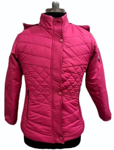 Linen Ladies Quilted Winter Jackets Party Wear