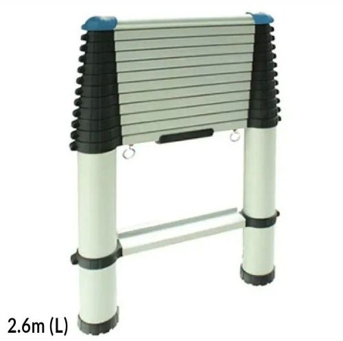 2.6 Mtr Aluminium Telescopic Ladder, Color : Silver for Indoor Outdoor