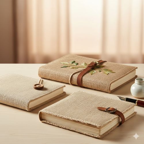 Plain Handmade Paper Diaries, Shape : Square