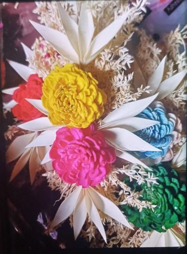 Coated Artificial Flowers, Color : Multicolor Decoration, Hotel