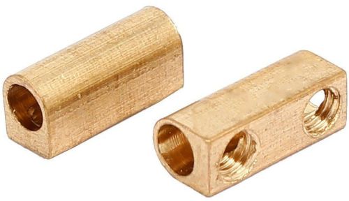 Brass Electrical Connector, Color : Golden