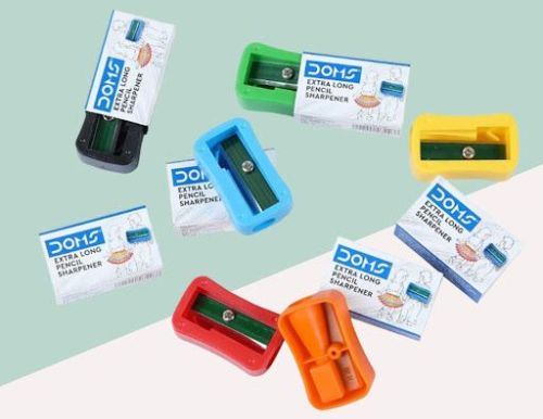 Plastic Doms Extra Long Multicoloured Pencil Sharpener