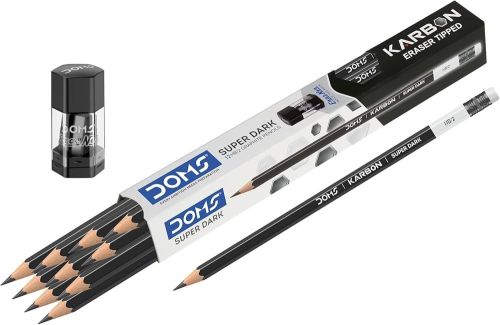 Wood Graphite Doms Supar Dark Pencil Box for Writing