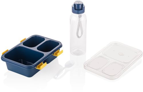 Plastic Leakproof Lunch Box with Water Bottle for Food Storage