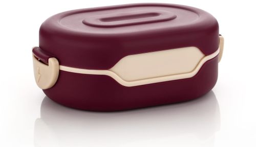 Maroon Plastic Food Lunch Box