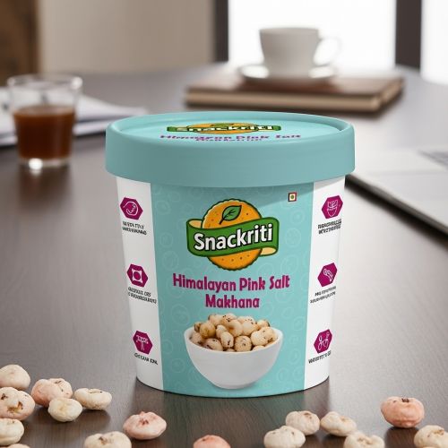Roasted Lotus Seeds (Makhana) Snackriti Himalayan Pink Salt Makhana