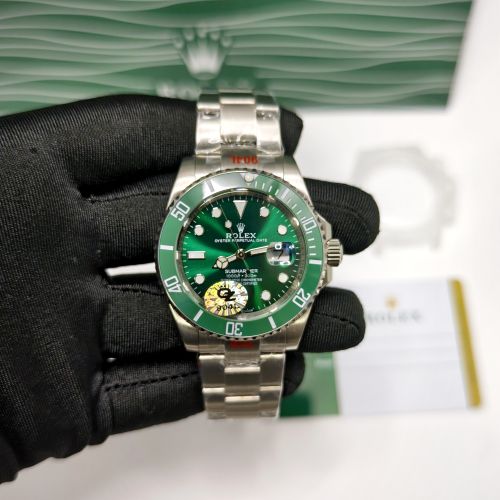 Rolex Submariner Date Steel Green Dial Swiss Semi Eta Automatic Watch (Premium Quality)