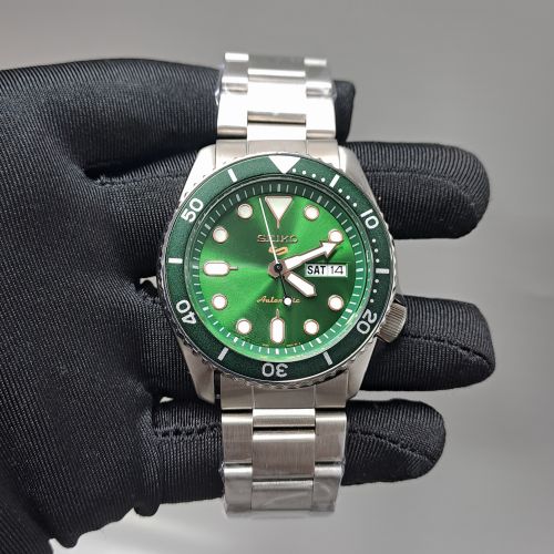 Seiko 5 Sports Steel Green Bazel Green Dial Swiss Automatic Watch
