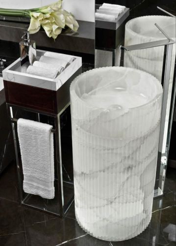 Polished Marble Stone Wash Basin, Color : Multicolor Multisize