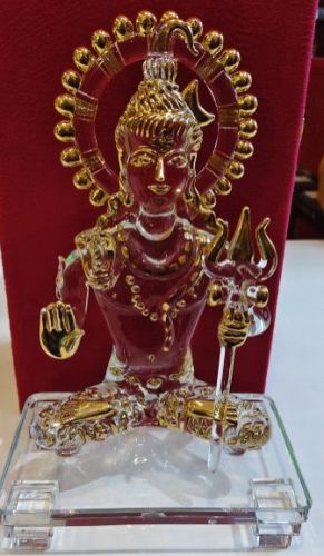 Plain Non Printed God Glass Murti, Color : Crystal Antique