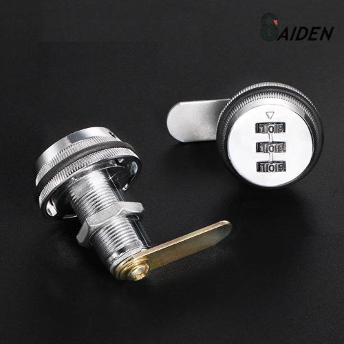 Aiden 3 Dial CAM Lock Chrome Keyless Panel Lock